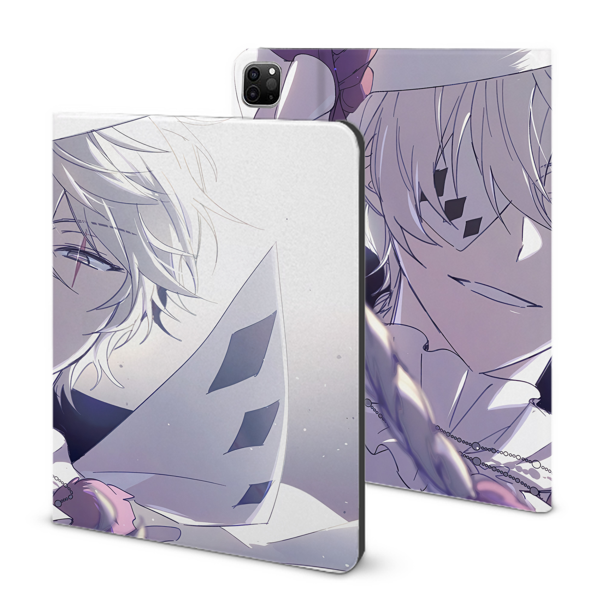 （画像用） 文豪ストレイドッグス Bungo Stray Dogs IPad ケース ブック型 PUレザー TPU 耐衝撃 軽量 薄型 ペン収納なし 全面保護 IPad 各モデル対応